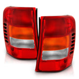 ANZO 1999-2004 Jeep Grand Cherokee luz trasera roja/lente transparente (reemplazo OE)