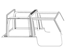 Rampage 1987-1995 Jeep Wrangler(YJ) Hardware de techo blando - Negro