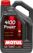 Cargar imagen en el visor de la galería, Motul 5L Engine Oil 4100 POWER 15W50 - VW 505 00 501 01 - MB 229.1