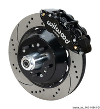 Cargar imagen en el visor de la galería, Wilwood Narrow Superlite 6R Black Front Big Brake Kit Ford 14in Drilled/Slotted Rotor