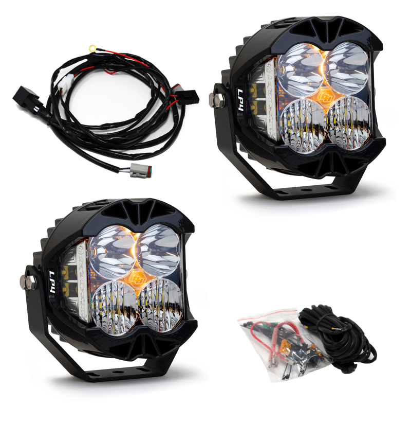 Baja Designs Jeep JL/JT Rubicon Kit de luces LED para parachoques de acero LP4 con Upfitter