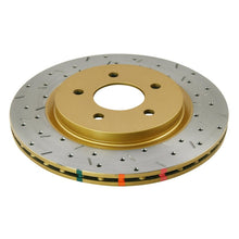 Cargar imagen en el visor de la galería, DBA 05-13 Ford Mustang GT/V6 Rear Drilled &amp; Slotted 4000 Series Rotor w/ Gold Hat