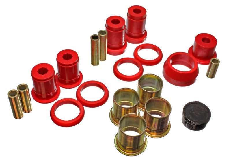 Energy Suspensión 75-80 Chevy Monza Juego de bujes de brazo de control trasero rojo con arandela de empuje