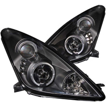 Cargar imagen en el visor de la galería, ANZO 2000-2005 Toyota Celica Projector Headlights w/ Halo Black