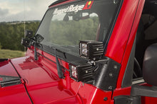 Cargar imagen en el visor de la galería, Rugged Ridge 97-06 Jeep Wrangler TJ Textured Black Dual A-Pillar Light Mount