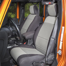 Cargar imagen en el visor de la galería, Rugged Ridge Seat Cover Kit Black/Gray 11-18 Jeep Wrangler JK 2dr