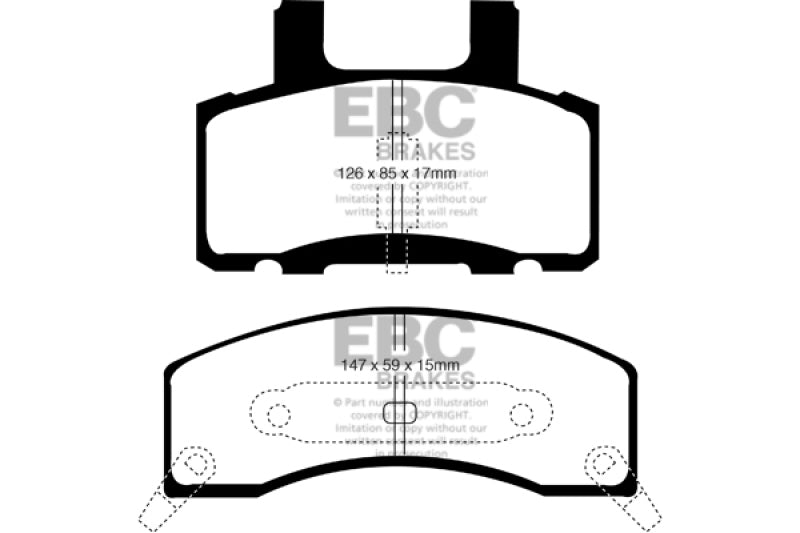 EBC 90-93 Chevrolet C20 8600 LB Pastillas de freno delanteras Greenstuff