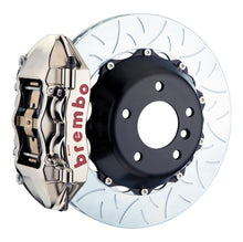 Cargar imagen en el visor de la galería, Brembo 03-16 Phantom Sedan/Coupe Rear GTR BBK 4 Pist Billet 380x28 2pc Rotor Slotted Type3- Nickel