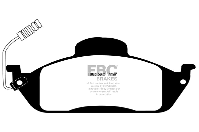 EBC 98 Mercedes-Benz Clase M (ML) ML320 3.2 Pastillas de freno delanteras Greenstuff
