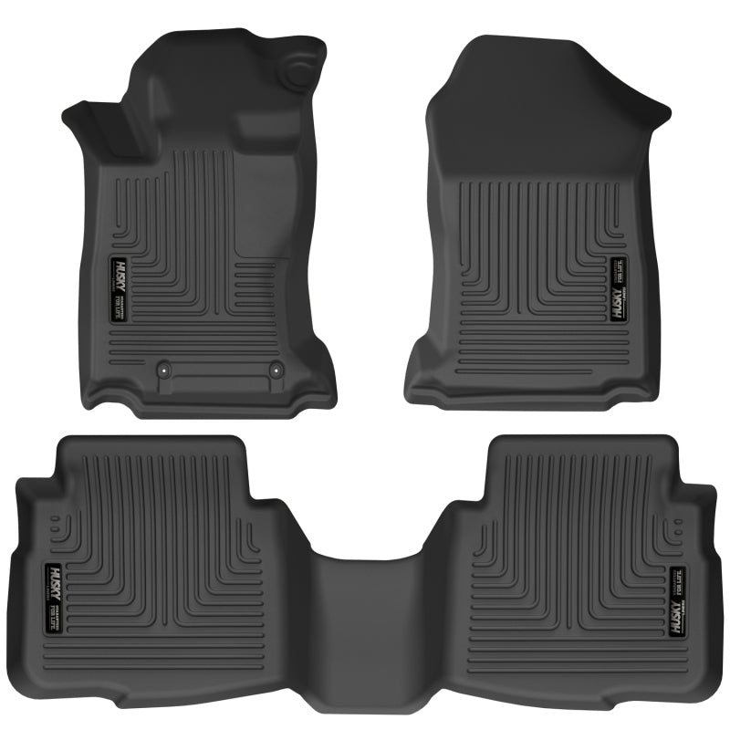 Husky Liners 2020 Subaru Legacy/Outback WeatherBeater Revestimientos negros para el piso del asiento delantero y del segundo asiento