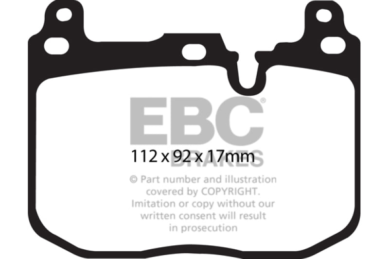 Pastillas de freno delanteras Redstuff EBC 14+ BMW M3 3.0 Twin Turbo (F80)