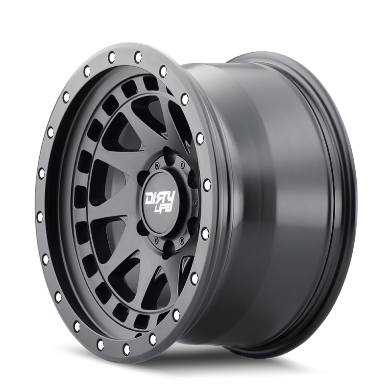 Dirty Life 9311 Enigma Pro 17x9/8x170 BP/-12mm Offset/130.8mm Hub Rueda negra mate - Beadlock