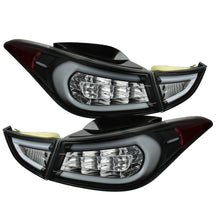 Cargar imagen en el visor de la galería, Spyder Hyundai Elantra 11-13 Light Bar LED Tail Lights Black ALT-YD-HYELAN11-LED-BK