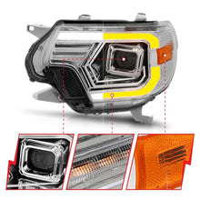 Cargar imagen en el visor de la galería, Faros delanteros tipo proyector ANZO 12-15 Toyota Tacoma - con barra de luz con carcasa cromada