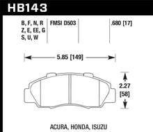 Cargar imagen en el visor de la galería, Hawk 1997-1997 Acura CL 3.0 HPS 5.0 Front Brake Pads
