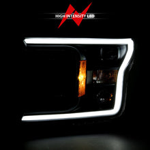Cargar imagen en el visor de la galería, ANZO 2018-2019 Ford F-150 Proyector Plank Style HL Negro Ámbar (Sin Switchback)