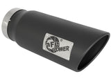 aFe Power MACH Force-Xp Punta de escape atornillada 409 SS de 5 pulg. de entrada x 6 pulg. de salida x 15 pulg. de largo, color negro