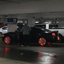 Cargar imagen en el visor de la galería, Oracle LED Illuminated Wheel Rings - Double LED - Red SEE WARRANTY