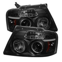 Cargar imagen en el visor de la galería, Spyder Ford F150 04-08 Projector Headlights Version 2 LED Halo LED Blk Smke PRO-YD-FF15004-HL-G2-BSM