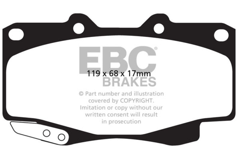 EBC 99-04 Toyota Tacoma 4WD 2.7 Pastillas de freno delanteras Yellowstuff