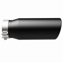 Cargar imagen en el visor de la galería, MagnaFlow Tip Stainless Black Coated Single Wall Round Single Outlet 5in Dia 4in Inlet 13in L