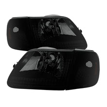 Cargar imagen en el visor de la galería, Xtune Ford F150 97-03 Crystal Headlights w/Corner Black Smoked HD-JH-FF15097-SET-AM-BSM