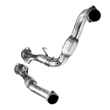 Cargar imagen en el visor de la galería, Kooks 06-10 Jeep SRT8 6.1L 3 pulgadas de entrada x 3 pulgadas de salida OEM VERDE Cat SS Conn. Tuberías Kooks HDR Req
