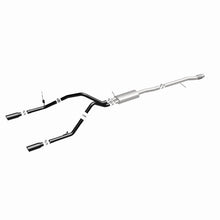 Cargar imagen en el visor de la galería, MagnaFlow SYS Cat-Back 4in Black Dual Split Rear Tips 14-15 Chevy Silverado/GMC Sierra 4.3L-5.3L