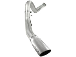 Sistema de escape de acero aluminizado con respaldo DPF aFe Atlas de 5 pulgadas, camionetas Ford Diesel 11-14 v8-6.7L (td) Punta pulida