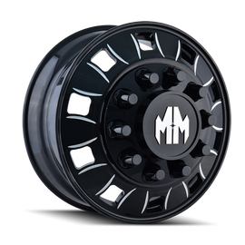 Mayhem 8180 BigRig 24.5x8.25 / 10x285.75 BP / 168mm Offset / 220.1mm Buje Interior Rueda Negra