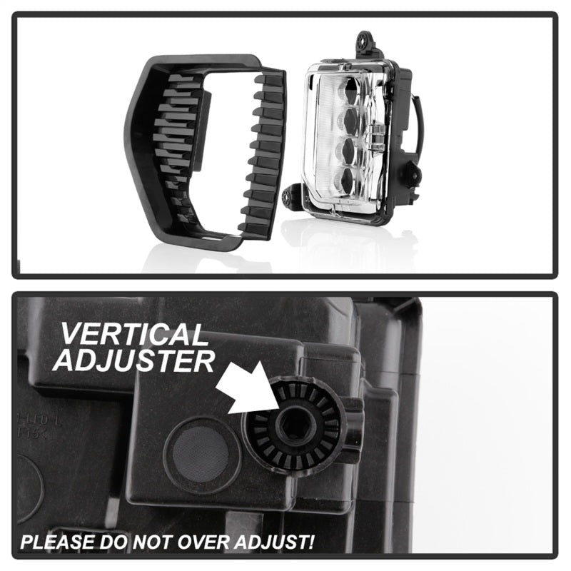 Spyder GMC Sierra 1500 Denali Only 19-20 (Not for 2500/3500) OEM Style Full LED Fog w/ Switch- Clear