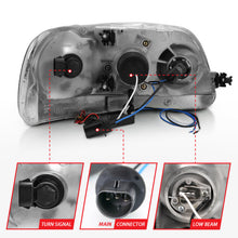 Cargar imagen en el visor de la galería, ANZO 1997-2003 Ford F-150 Faros delanteros con proyector con halo negro (CCFL)
