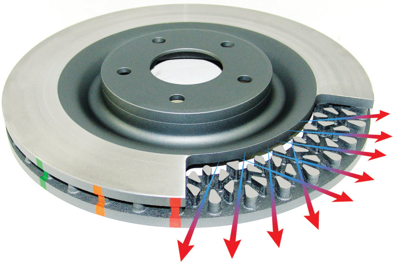 DBA 95-97 Porsche 911 Carrera Front T3 Serie 5000 Rotor ranurado unidireccional con sombrero negro
