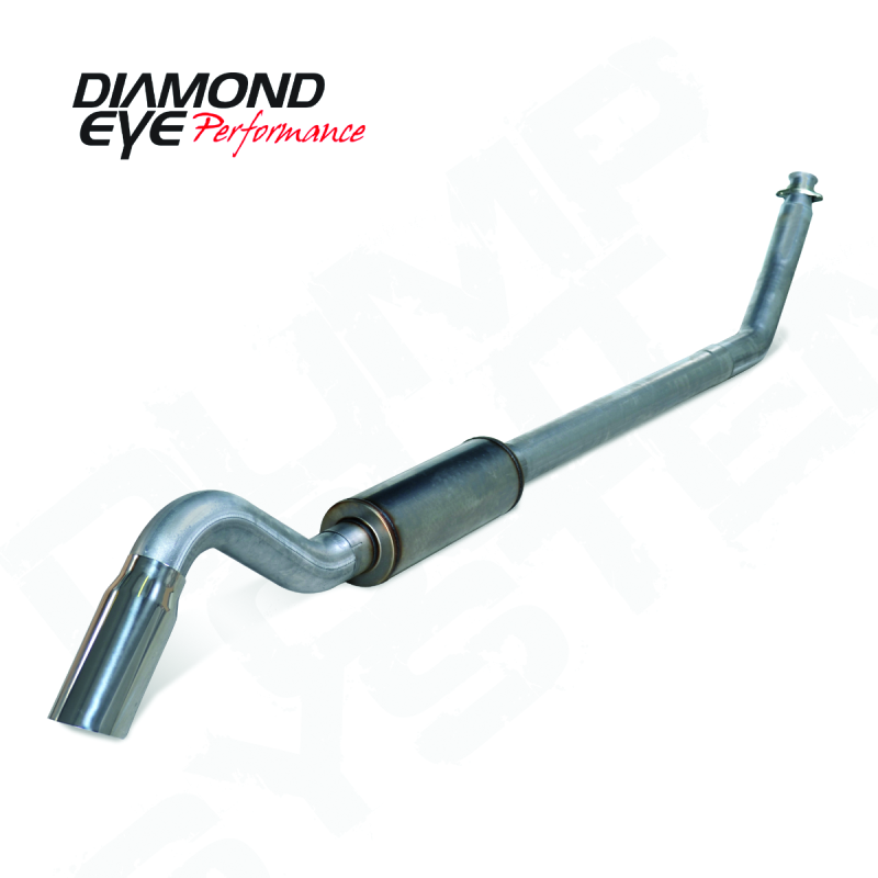 Diamond Eye 4in SS TURBO BACK SGL DUMP OUT 98.5-02 DODGE INCLUYE PUNTA SIN MFLR
