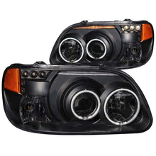 Cargar imagen en el visor de la galería, ANZO 1995-2001 Ford Explorer Faros delanteros con proyector con halo negro 1 pieza