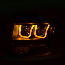 Cargar imagen en el visor de la galería, ANZO 2009-2014 Ford F-150 Faros delanteros proyectores con barra en U, color negro con ámbar