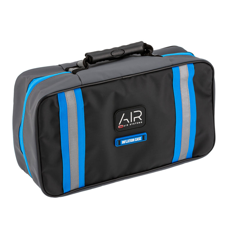 Caja de inflación ARB Acabado negro con detalles azules Tiras reflectantes de material de PVC