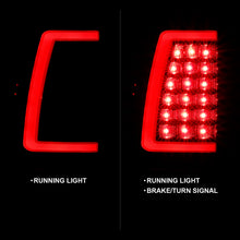 Cargar imagen en el visor de la galería, ANZO 1999-2002 Chevy Silverado 1500 luces traseras LED estilo tablón negro con lente transparente