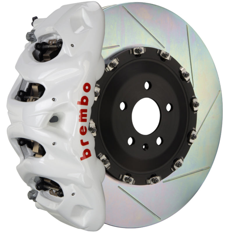 Brembo 17-23 530i/530i xDrive Fr GT BBK 6Pis Cast 380x34 2pc Rotor Ranurado Tipo 1-Blanco