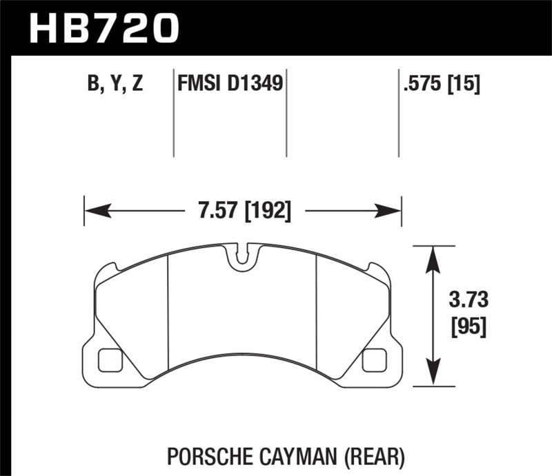 Pastillas de freno delanteras Hawk 10-16 Porsche Panamera / 08-15 Porsche Cayenne LTS Street