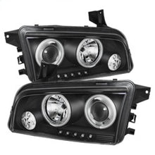 Cargar imagen en el visor de la galería, Spyder Dodge Charger 06-10 Projector Headlights Halogen Model CCFL Halo LED Blk PRO-YD-DCH05-CCFL-BK