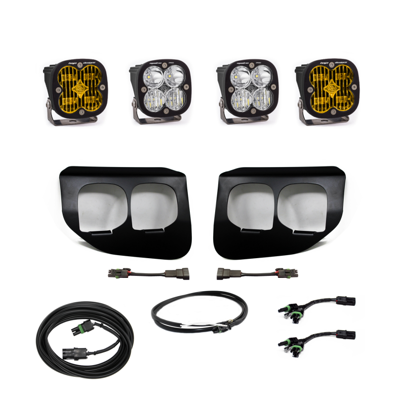 Baja Designs Ford Super Duty (20-On) Luces antiniebla FPK Ámbar SAE/Sport DC Baja Designs con Upfitter