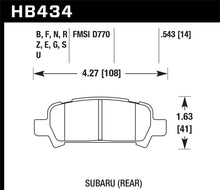 Cargar imagen en el visor de la galería, Hawk 02-03 WRX / 05-08 LGT D770 HPS Street Rear Brake Pads