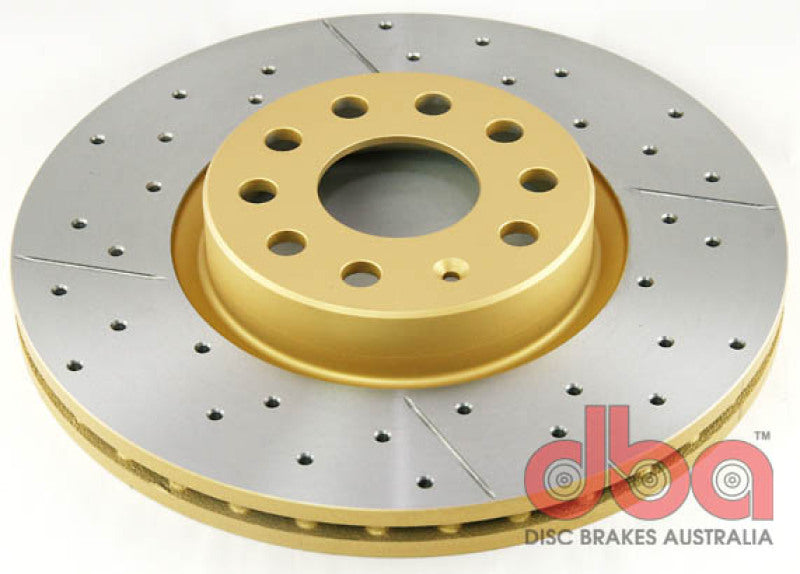 DBA 06-08 Audi A3 / 10/06+ TT / 10/04-10 VW Golf Rotor delantero perforado y ranurado Street Series