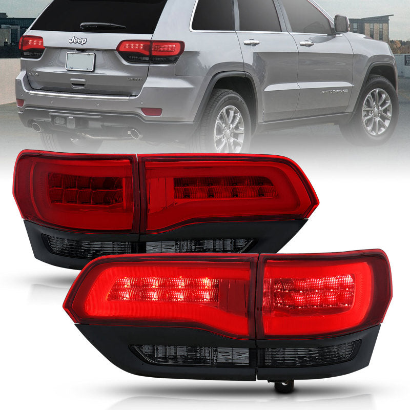 ANZO 2014-2016 Jeep Grand Cherokee luces traseras LED rojo/ahumado