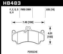 Cargar imagen en el visor de la galería, Hawk 08 Porsche 911 Targa 4/4S/03-05 911 GT2/04-08 GT3/07-08 Turbo HT-10 Race Front Brake Pads