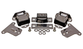 Suspensión energética 69-71 Camaro / 70-73 Monte Carlo Soportes de motor y transmisión negros; Acabado cromado.