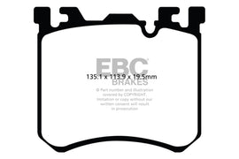 EBC 10-11 BMW X5M 4.4 Twin Turbo Pastillas de freno delanteras Bluestuff