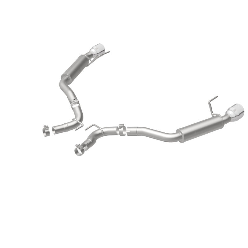 Eje trasero MagnaFlow, SS, 2,5 pulgadas, competición, punta de 4,5 pulgadas pulida dividida doble 2015 Ford Mustang Ecoboost
