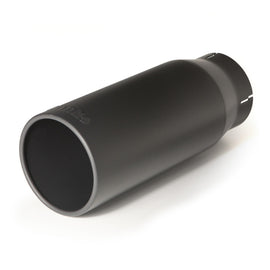 Kit de puntas de tubo de escape Banks Power - Corte recto redondo SS - Negro - Tubo de 4 pulgadas - 5 pulgadas x 12,5 pulgadas